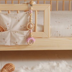 drewniana zawieszka sensoryczna do wózka