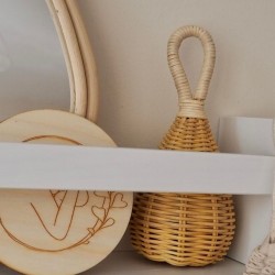 grzechotka rattanowa z dzwoneczkiem