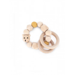 grzechotka drewniana dla niemowlaka